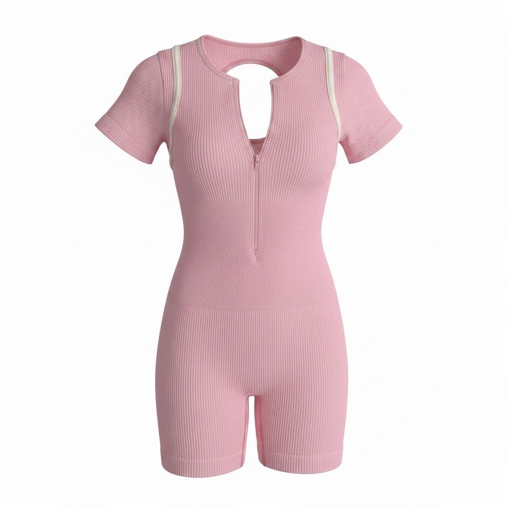 BLUSH ZIP ONE-PIECE